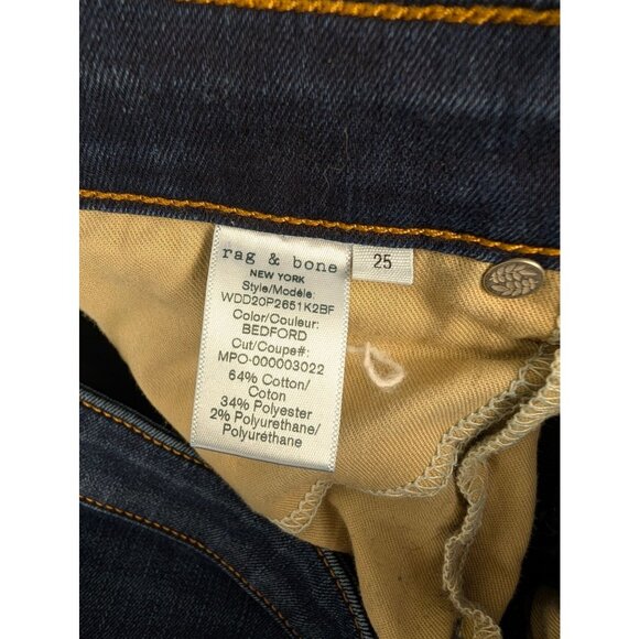 Rag & Bone Jeans Womens 25 Blue Cate Skinny Dark Wash Mid-Rise Denim - Picture 4 of 11